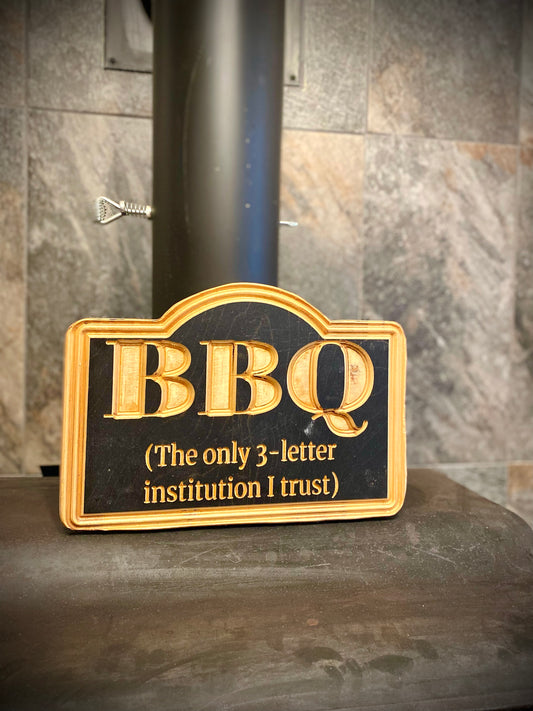 Wood BBQ Sign