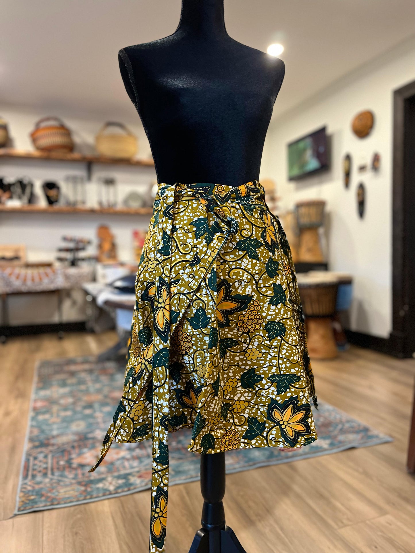 African Wrap Skirt Short